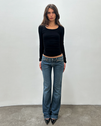 Notify Low-Rise Light-Wash Denim