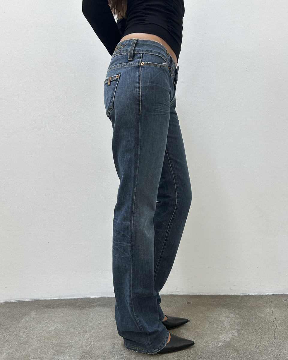 Notify Low-Rise Light-Wash Denim
