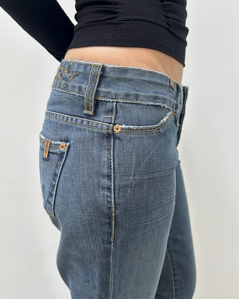 Notify Low-Rise Light-Wash Denim