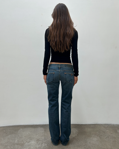 Notify Low-Rise Light-Wash Denim