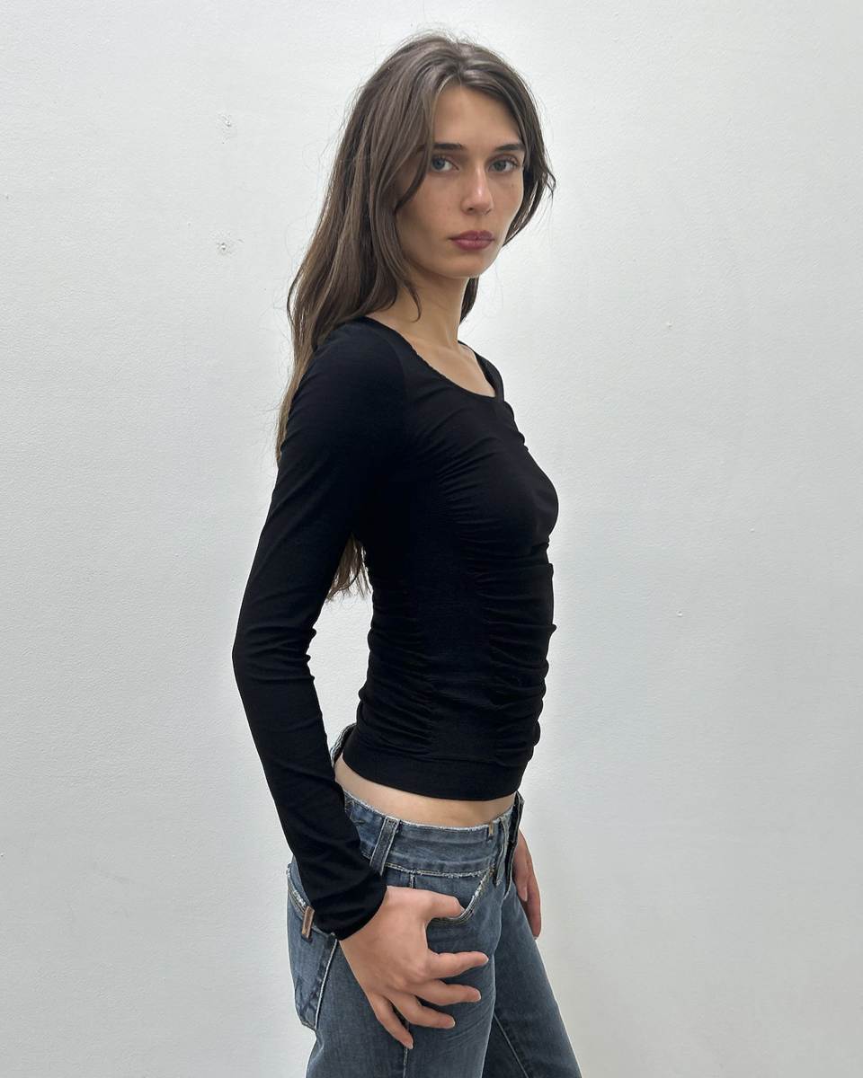 Issey Miyake Ruched Top