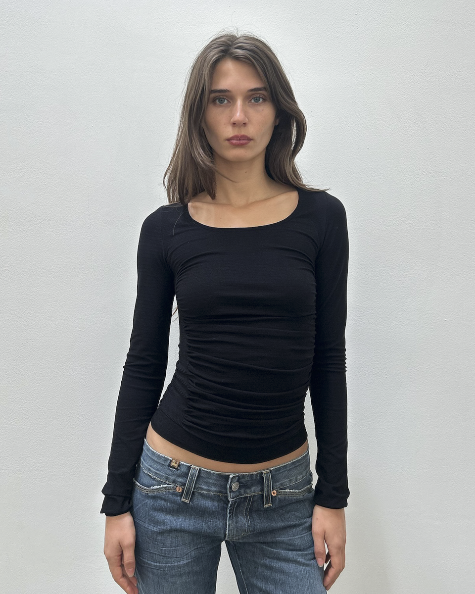 Issey Miyake Ruched Top