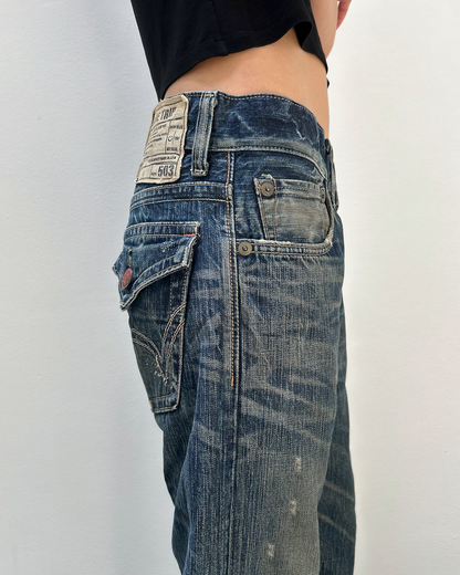 Edwin 503 BlueTrip 30/32 Rust-Wash Denim