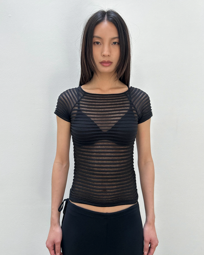 Emporio Armani SS2002 Accordion Top