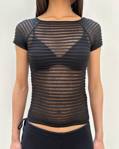 Emporio Armani SS2002 Accordion Top