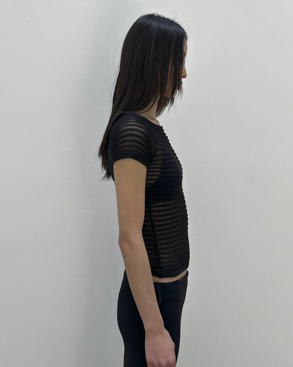 Emporio Armani SS2002 Accordion Top
