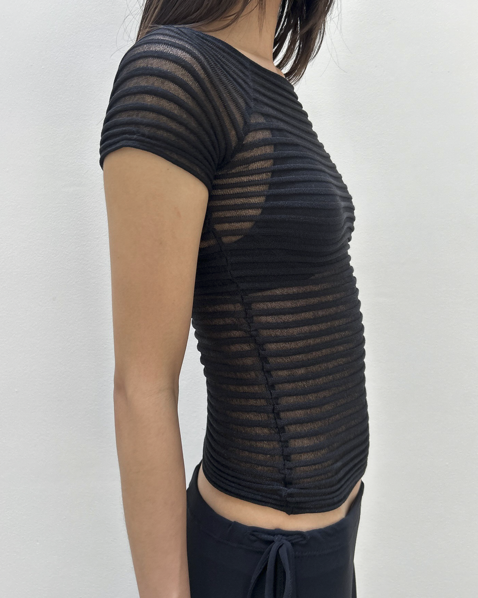 Emporio Armani SS2002 Accordion Top