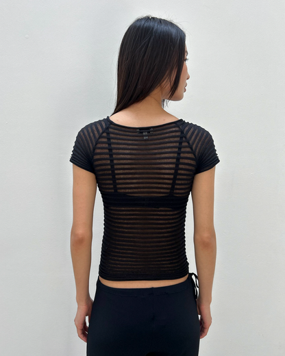 Emporio Armani SS2002 Accordion Top