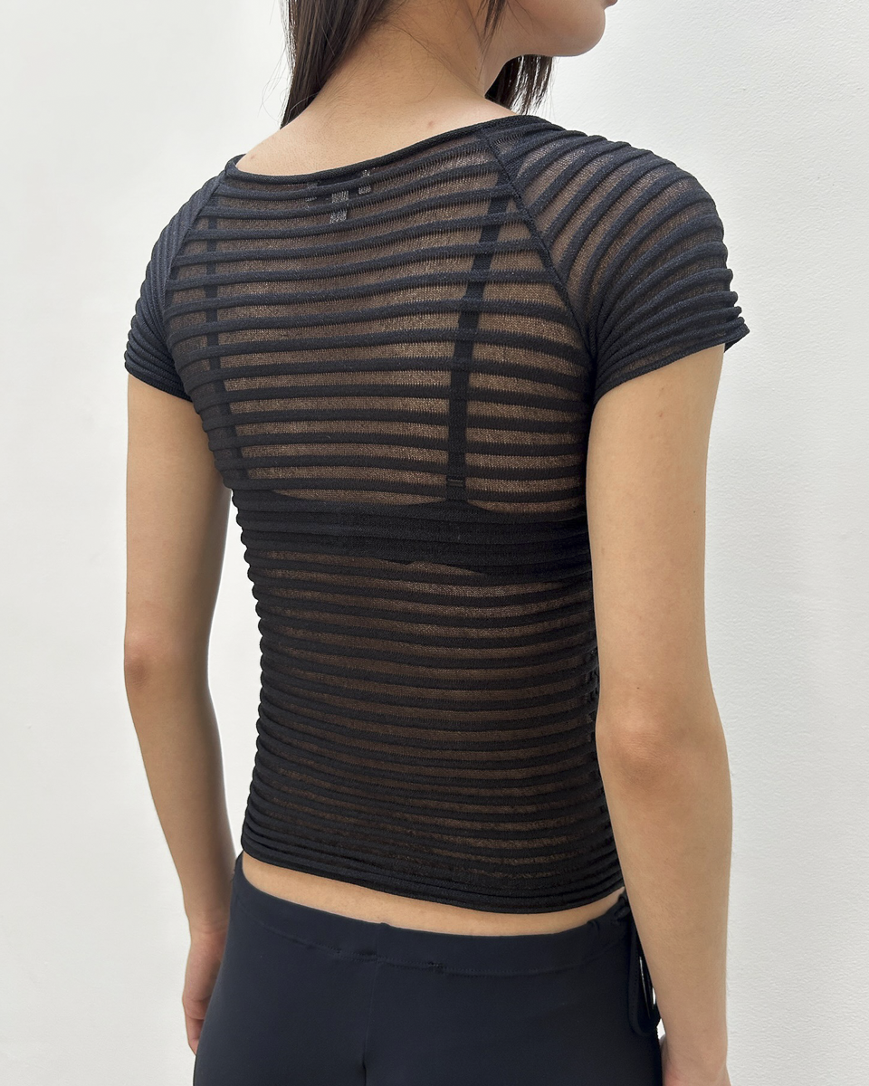 Emporio Armani SS2002 Accordion Top