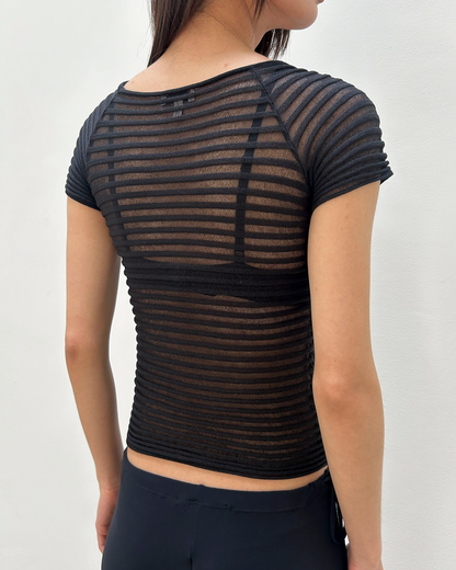 Emporio Armani SS2002 Accordion Top