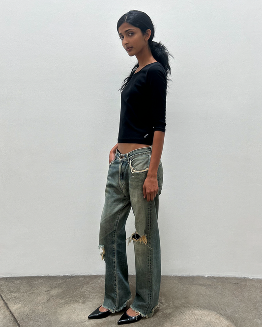 Edwin 505 Selvedge Distressed Denim