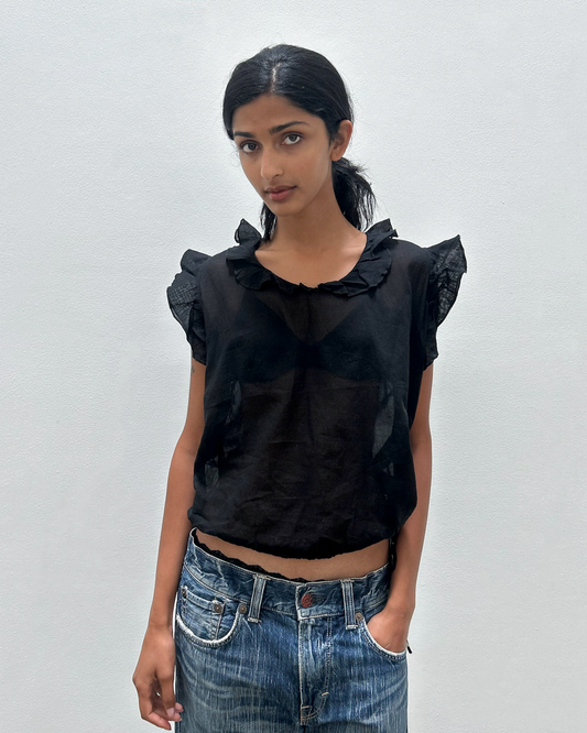 Anna Molinari Sheer Drawstring Top