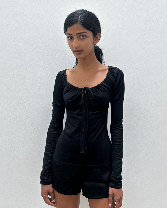 Gucci by Tom Ford Velvet Trim Top