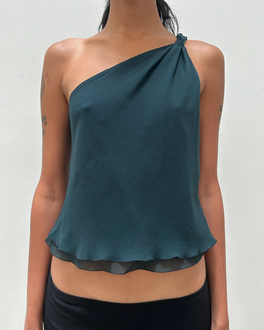 Emporio Armani One-Shoulder Draped Top