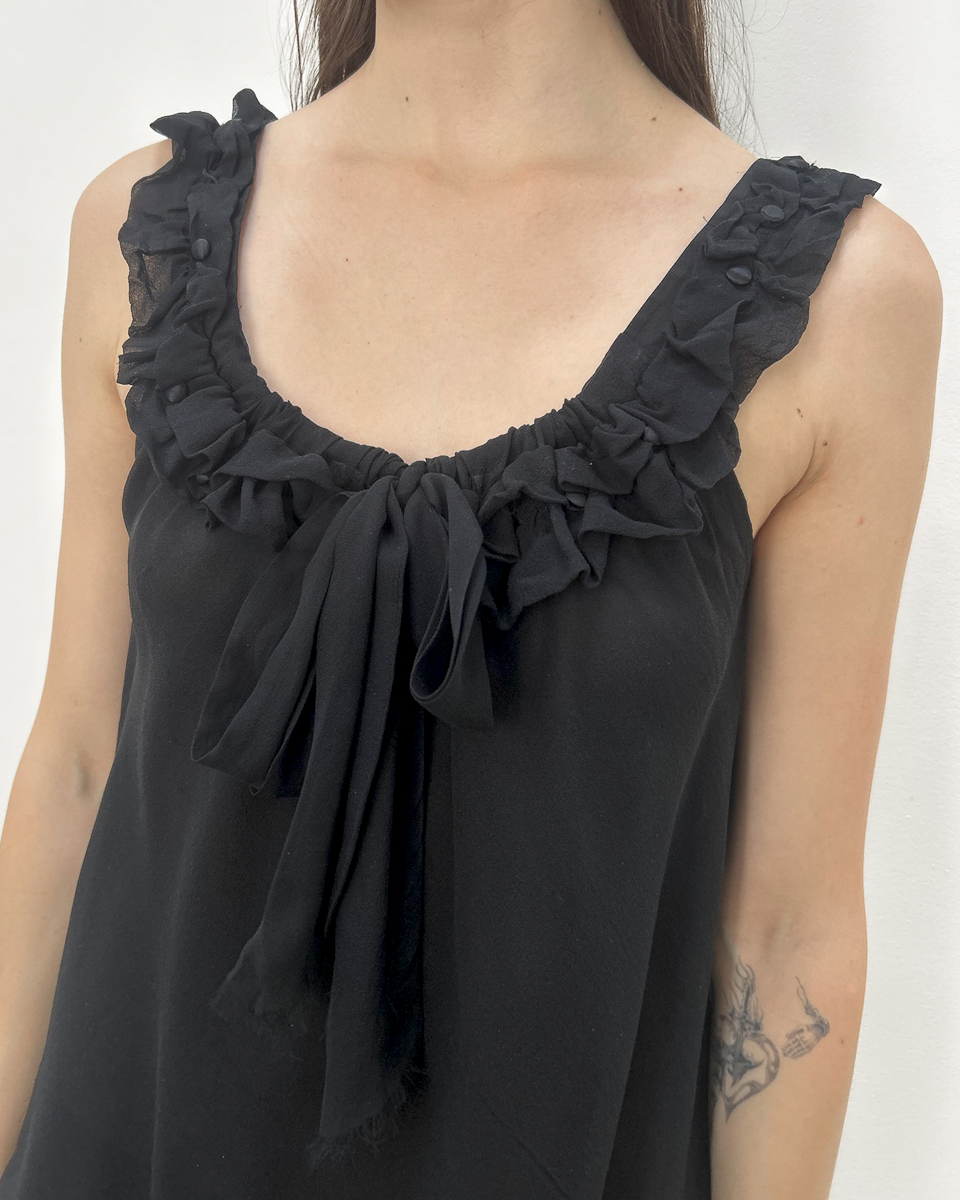 Robert Rodriguez Silk Ruffle Blouse