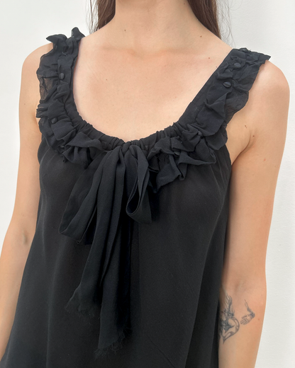 Robert Rodriguez Silk Ruffle Blouse