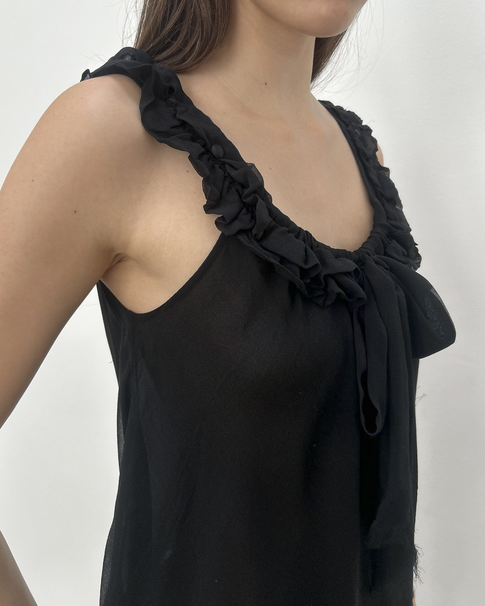 Robert Rodriguez Silk Ruffle Blouse