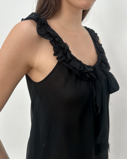 Robert Rodriguez Silk Ruffle Blouse