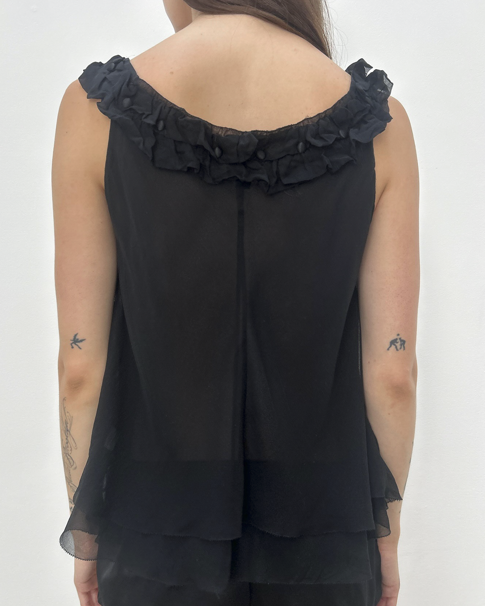 Robert Rodriguez Silk Ruffle Blouse