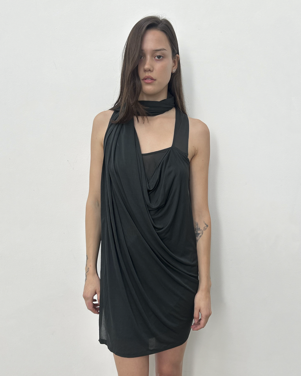 Donna Karan SS2007 Multi-Way Draped Dress