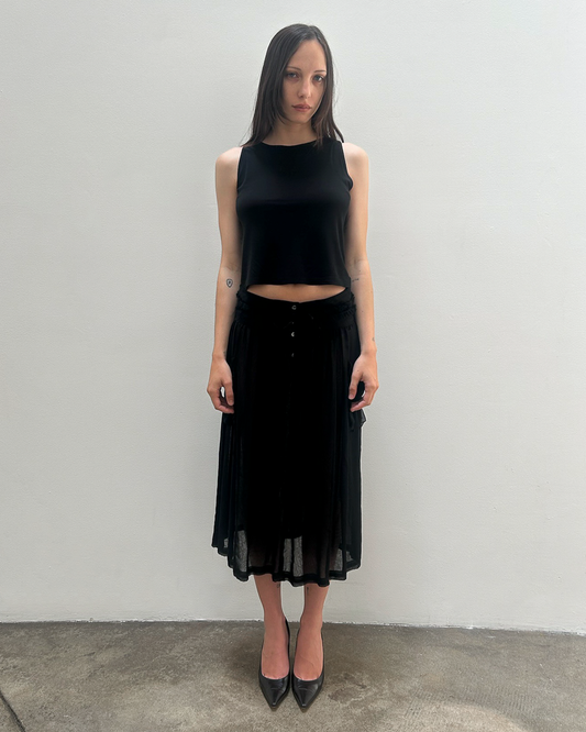 Tricot Comme des Garçons 2006 Sheer Embellished Skirt