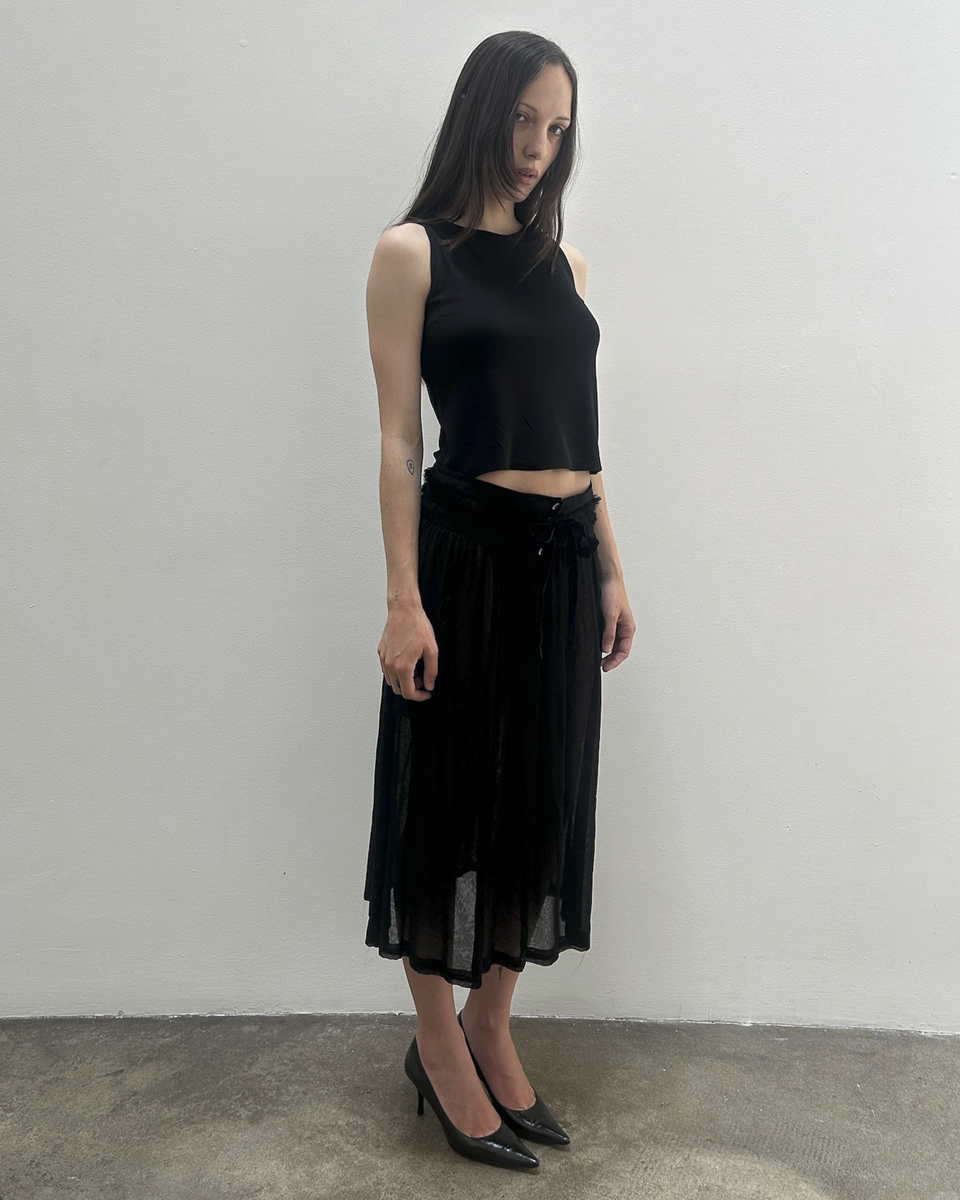 Tricot Comme des Garçons 2006 Sheer Embellished Skirt