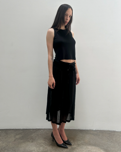 Tricot Comme des Garçons 2006 Sheer Embellished Skirt