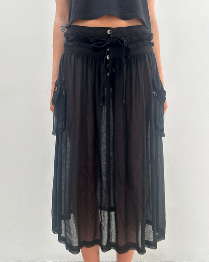 Tricot Comme des Garçons 2006 Sheer Embellished Skirt