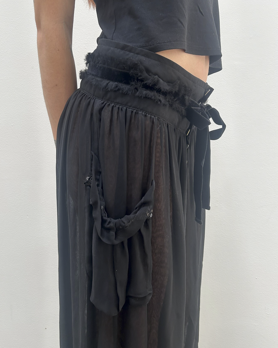 Tricot Comme des Garçons 2006 Sheer Embellished Skirt