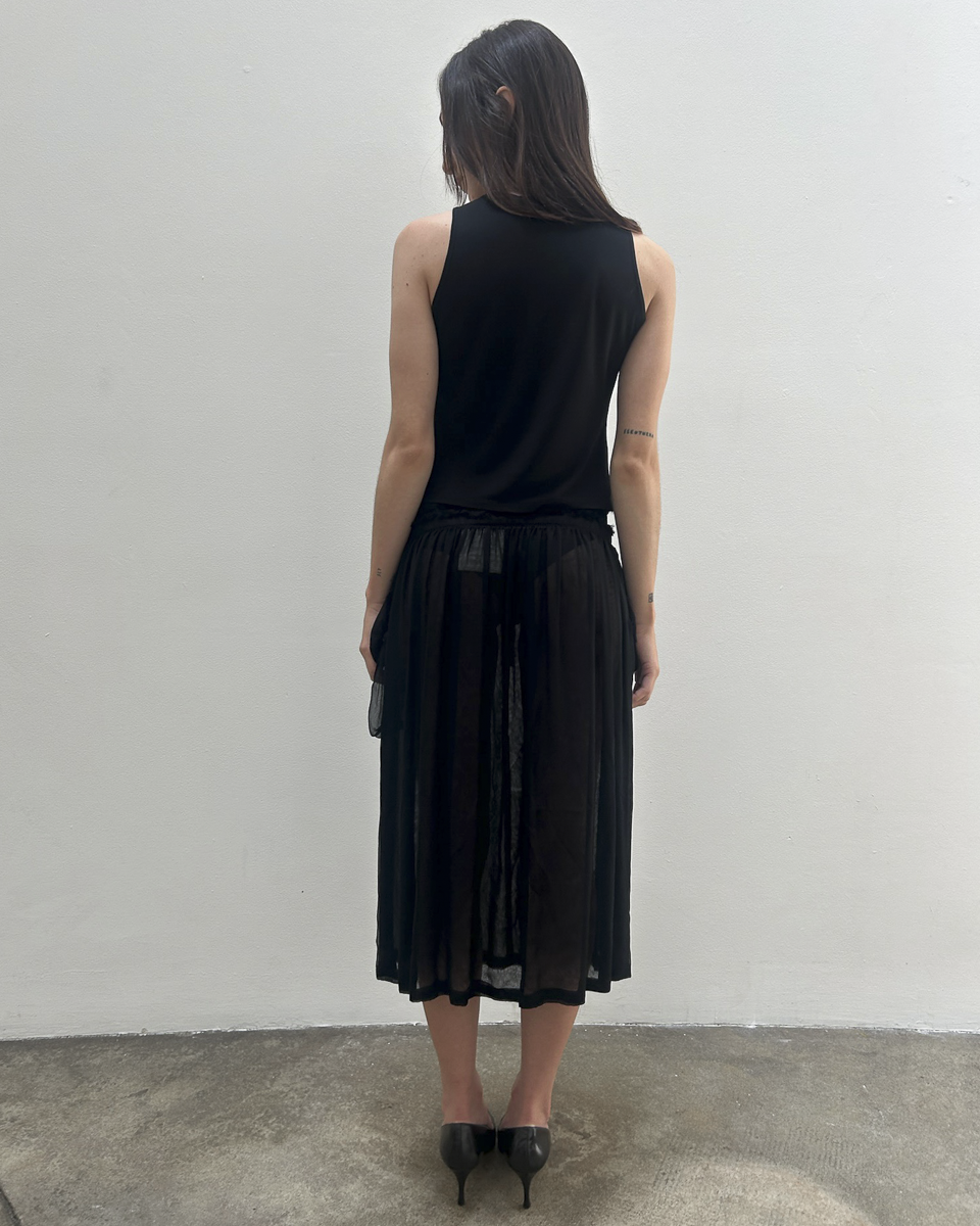 Tricot Comme des Garçons 2006 Sheer Embellished Skirt