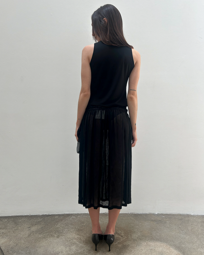 Tricot Comme des Garçons 2006 Sheer Embellished Skirt