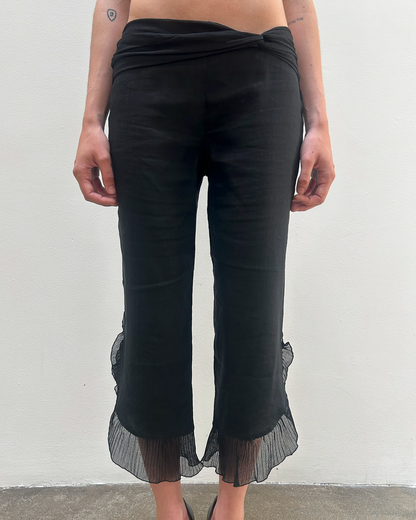 Emporio Armani Ruffle Mesh Capri