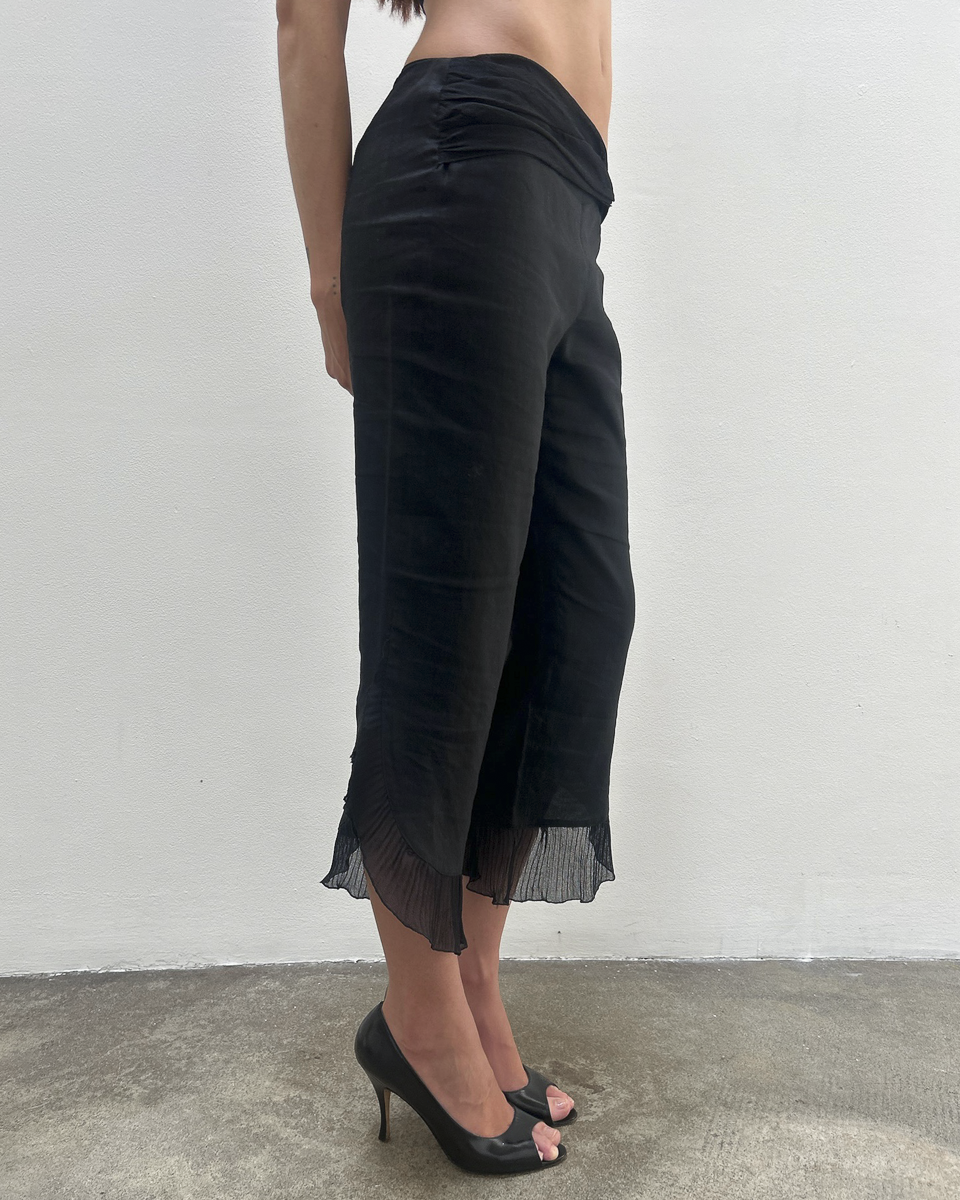 Emporio Armani Ruffle Mesh Capri