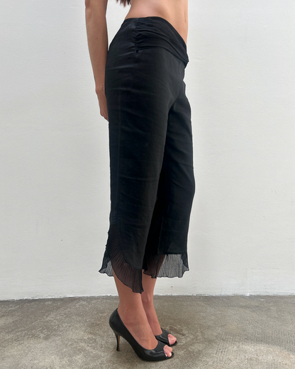 Emporio Armani Ruffle Mesh Capri