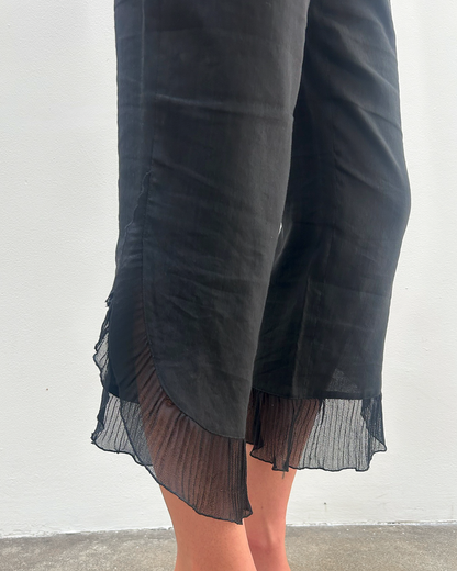 Emporio Armani Ruffle Mesh Capri