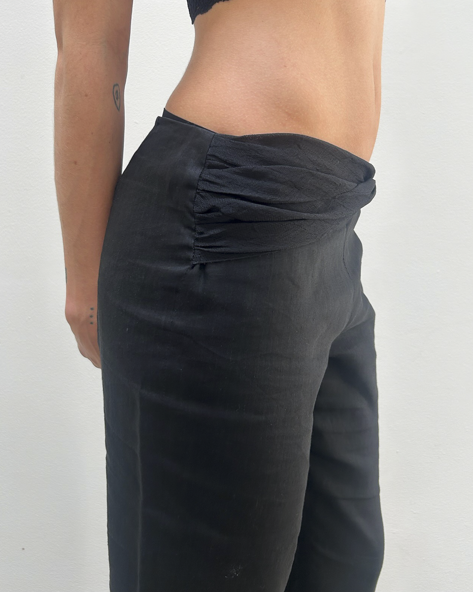 Emporio Armani Ruffle Mesh Capri