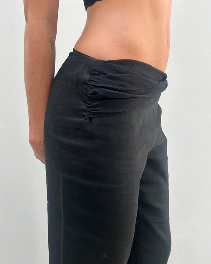Emporio Armani Ruffle Mesh Capri