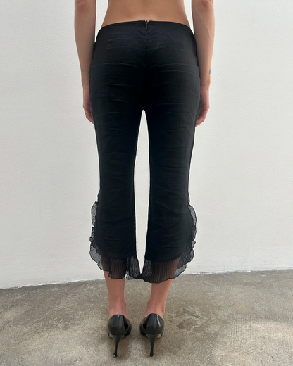 Emporio Armani Ruffle Mesh Capri