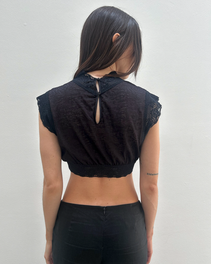 Oscar de la Renta Lace Crop Top