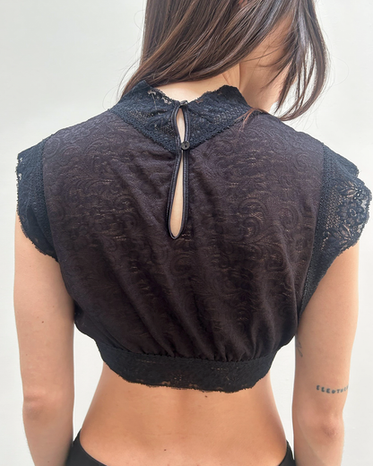 Oscar de la Renta Lace Crop Top
