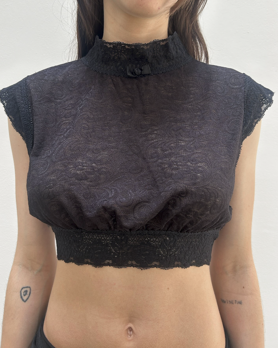 Oscar de la Renta Lace Crop Top