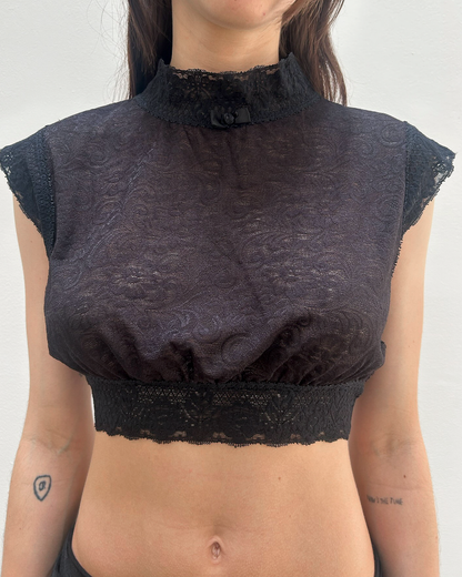Oscar de la Renta Lace Crop Top