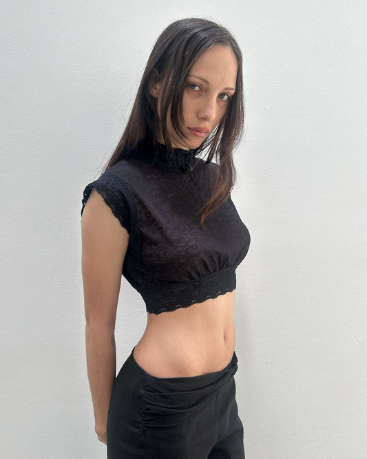 Oscar de la Renta Lace Crop Top