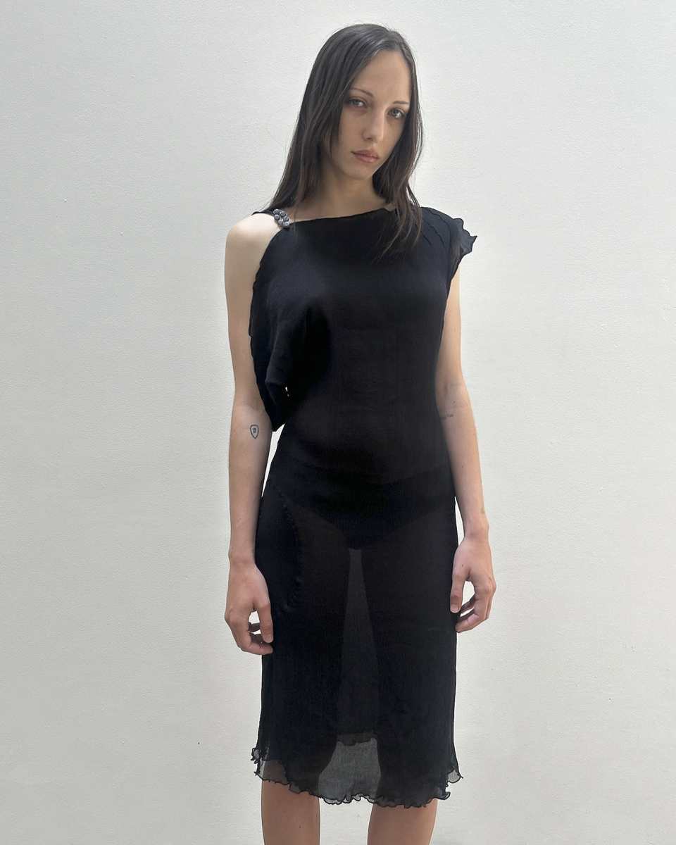 Alessandro Dell'Acqua Sheer Asymmetrical Dress