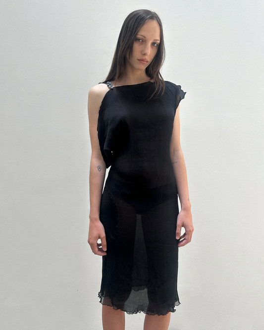 Alessandro Dell'Acqua Sheer Asymmetrical Dress