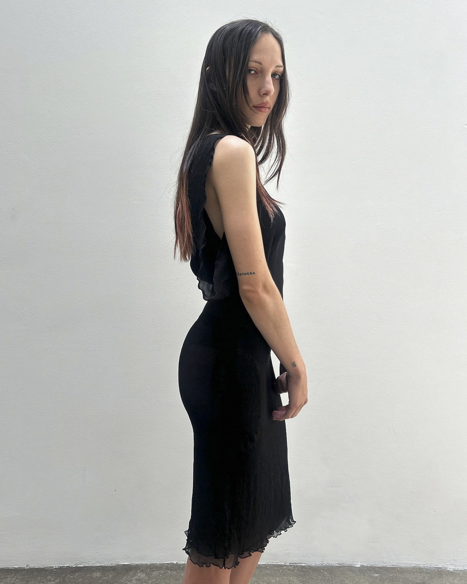 Alessandro Dell'Acqua Sheer Asymmetrical Dress