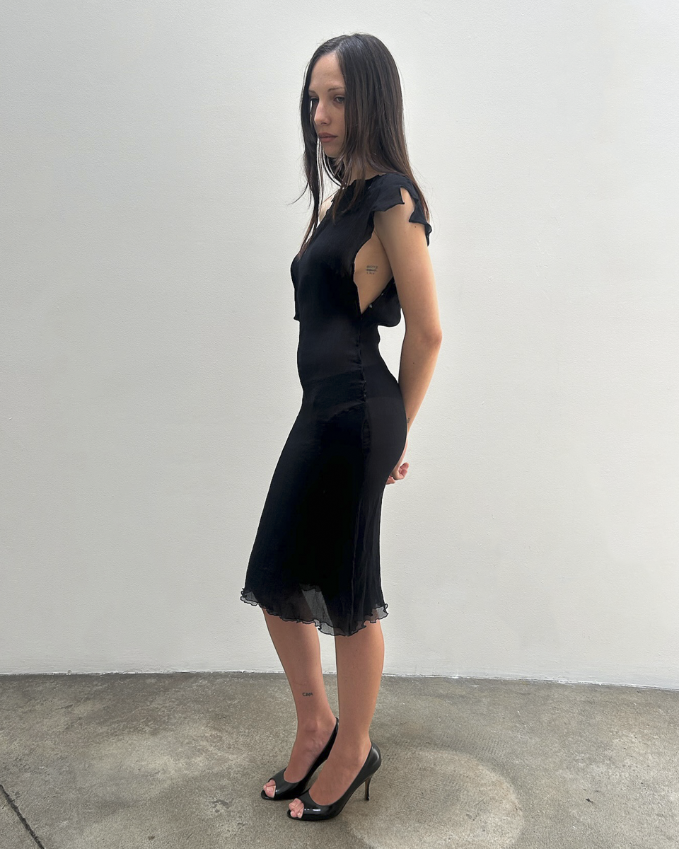 Alessandro Dell'Acqua Sheer Asymmetrical Dress