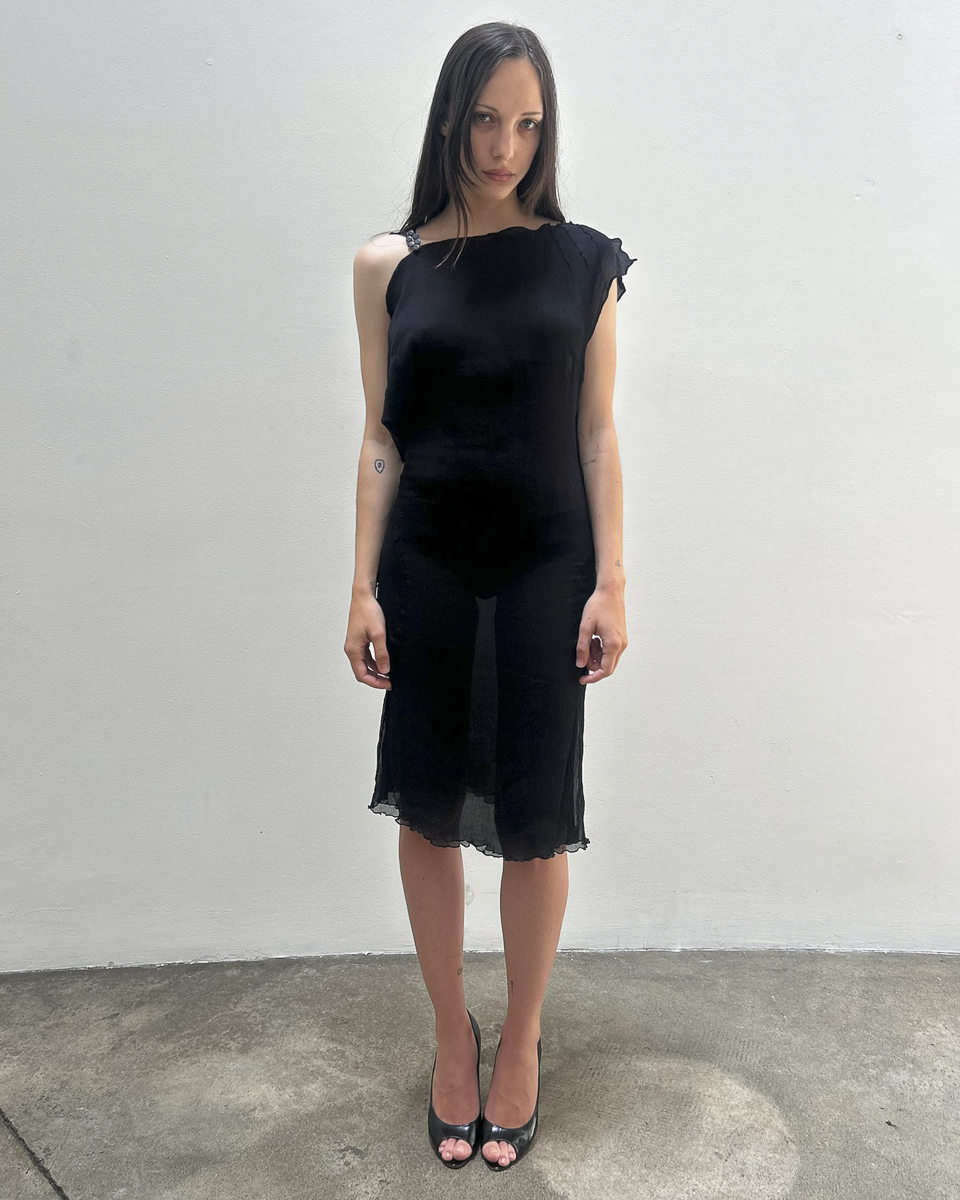 Alessandro Dell'Acqua Sheer Asymmetrical Dress