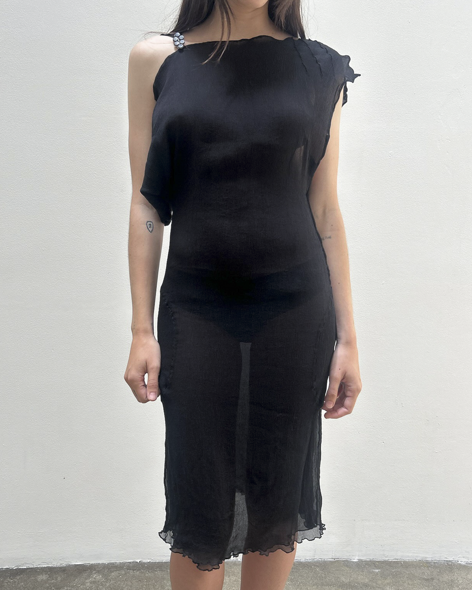 Alessandro Dell'Acqua Sheer Asymmetrical Dress