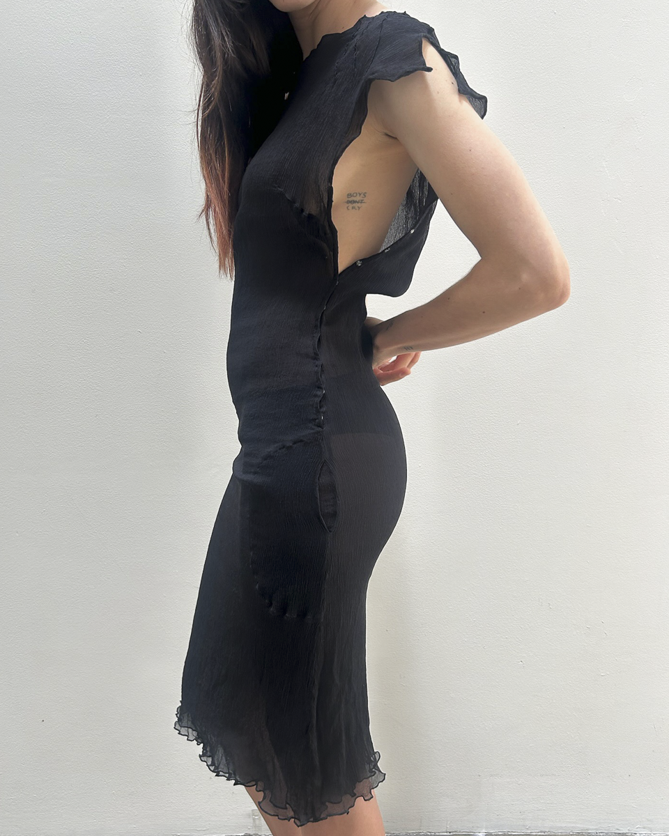 Alessandro Dell'Acqua Sheer Asymmetrical Dress